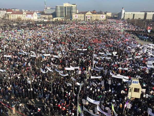 Кадыров отчитался: на митинг в защиту исламских ценностей в Грозном вышли около 1 млн человек