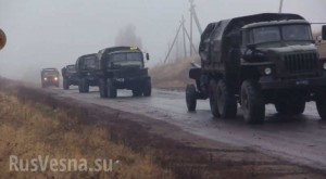 В Луганске замечена очередная колонна военной техники