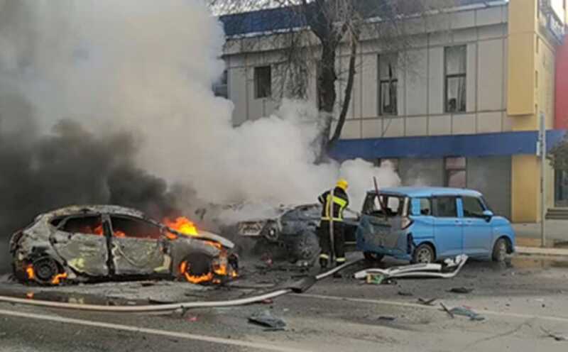 В Сети опубликовали кадры прилёта в центр Белгорода