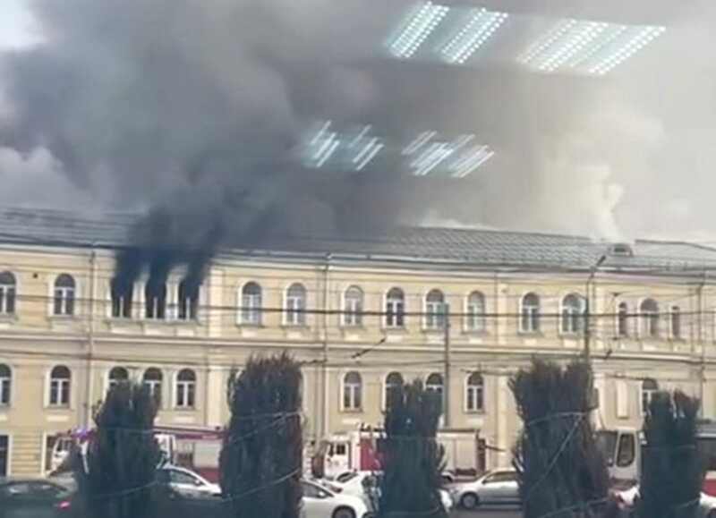 В госпитале в Туле, охваченном огнем, находились военнослужащие-срочники