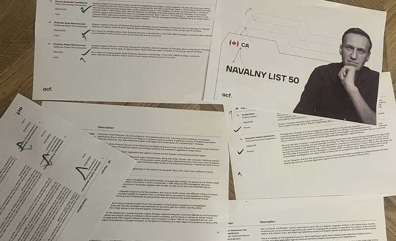 Канада вводит санкции против 50 приближенных Путина по списку Фонда борьбы с коррупцией