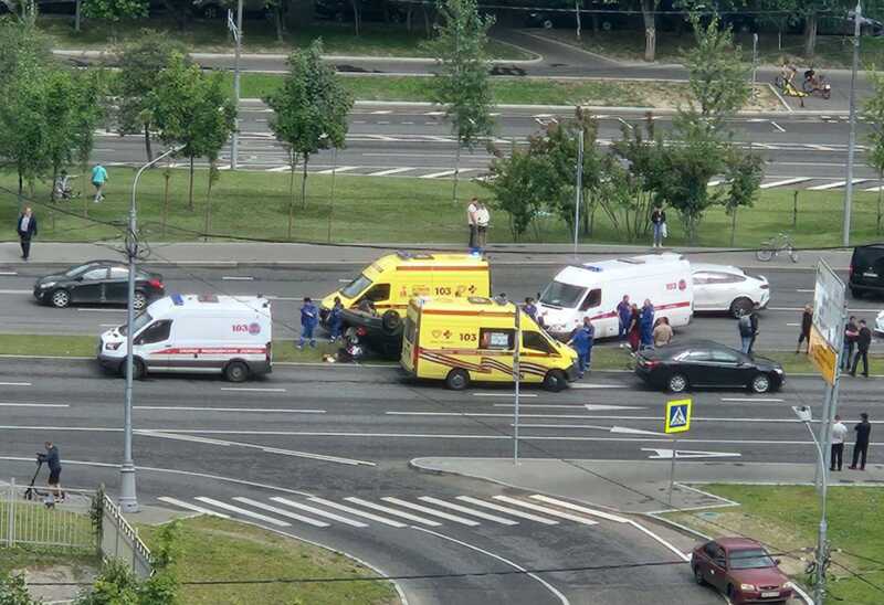 В Москве на Бесединском шоссе из-за серьезного ДТП образовалась автомобильная пробка