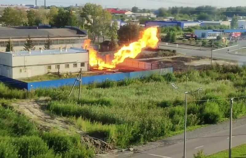 В Кургане загорелась газораспределительная станция