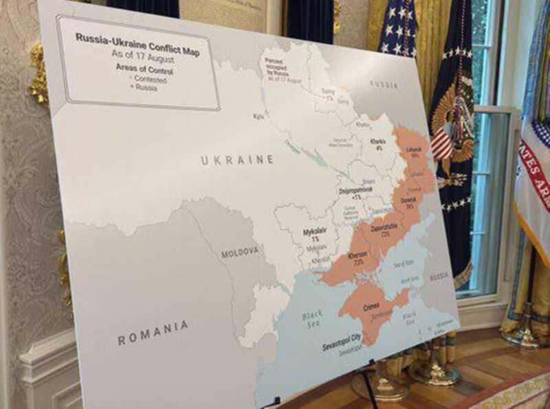 В Овальном кабинете Трампа демонстрировали карту Украины перед встречей с Зеленским