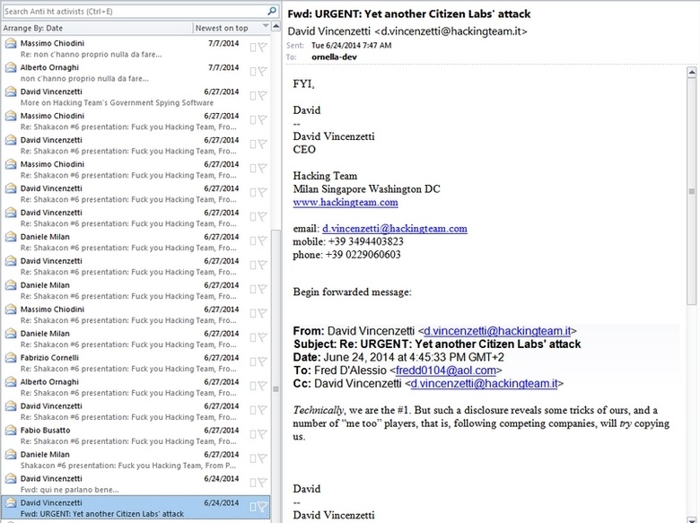 Переписка Hacking Team стала общественным достоянием (изображение: inquisitr.com).
