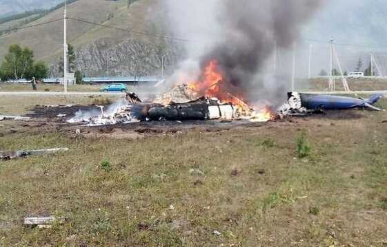 Первые секунды после падения Ми-8 попали на видео: много огня и огромный столб дыма